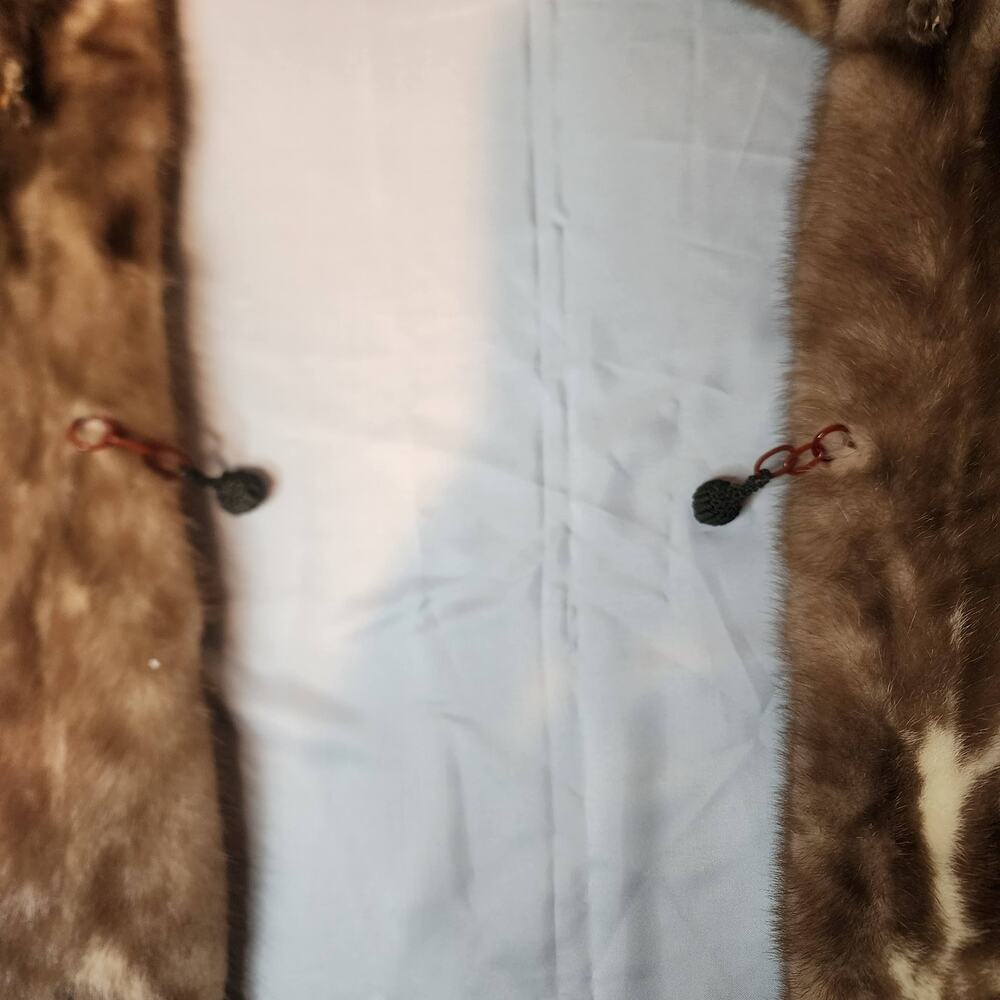 Vintage 5 Mink Fur Stole Pelts Scarfs Heads Full Body Taxidermy 1940s 1950s - Picture 5 of 9